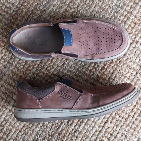 Men's Rieker leather slip-ons - Picture 2 of 12